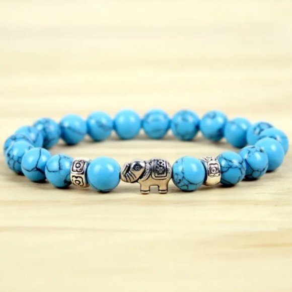 Turquoise Bracelet,Elephant Bracelet,Turquoise Elephant Bracelet,Men,Women - Picture 1 of 1